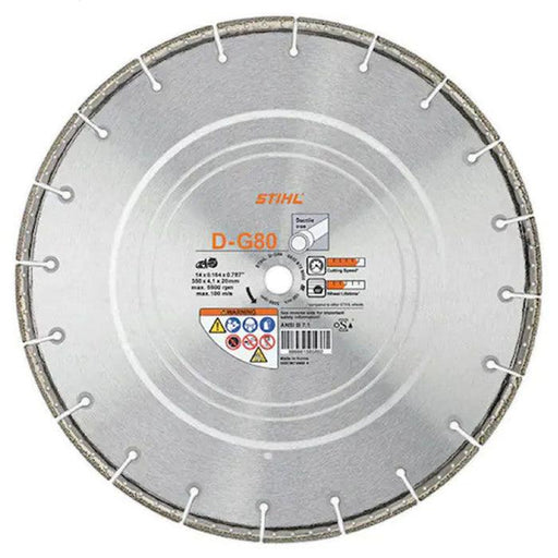 Stihl 0835 070 8000 D-G80 Diamond Blade 14-inch