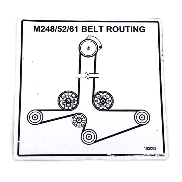 Grasshopper 162062 Decal Belt Routing M248/52