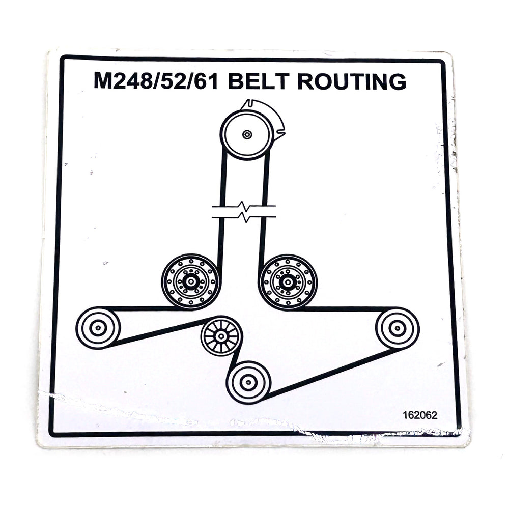 Grasshopper 162062 Decal Belt Routing M248/52