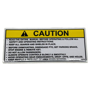 Grasshopper 165035 Caution Decal