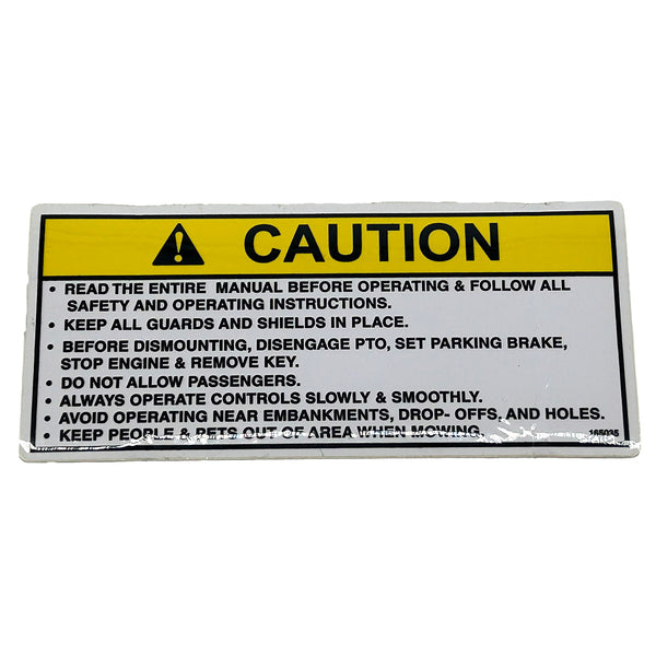 Grasshopper 165035 Caution Decal