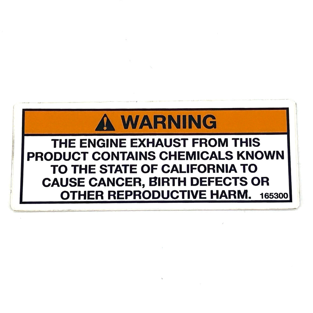 Grasshopper 165300 - DECAL - EXHAUST WARNING