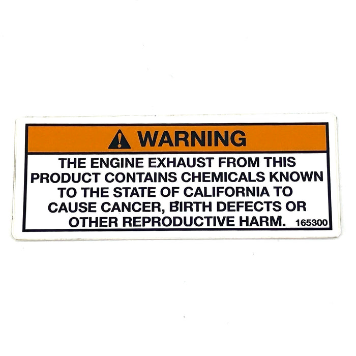 GRASSHOPPER INC - 165300 - DECAL - EXHAUST WARNING