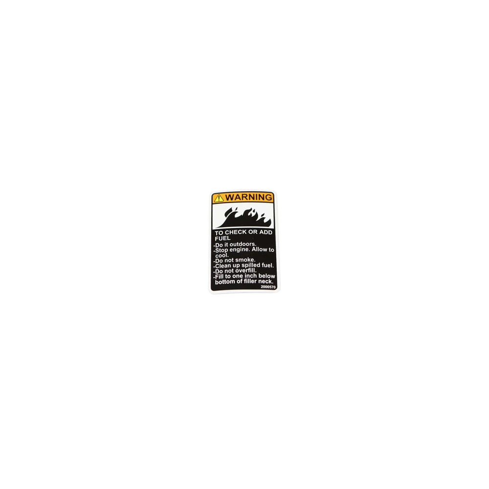 Bobcat 2000570 LABEL-WARN FUEL PIC