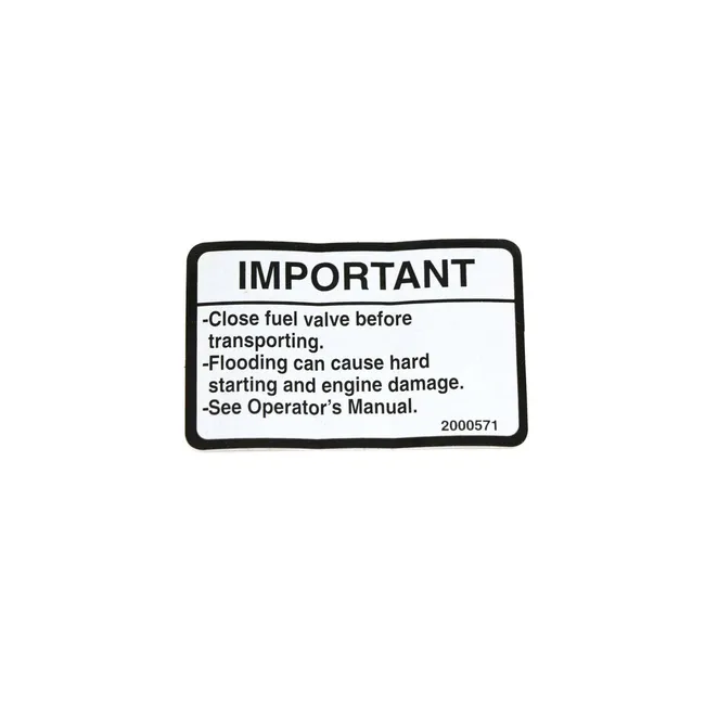 Bobcat 2000571 Important Decal