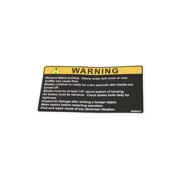 Bobcat 2000572 Warning Decal