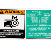 Bobcat 2000678 Warning Decal for Mowers