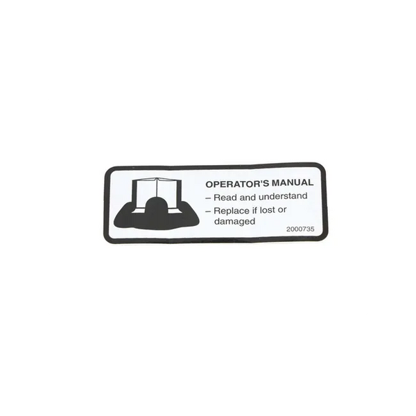 Bobcat 2000735 Operation Manual Decal