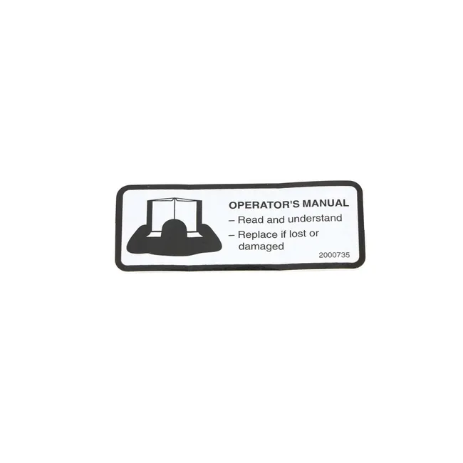 Bobcat 2000735 Operation Manual Decal
