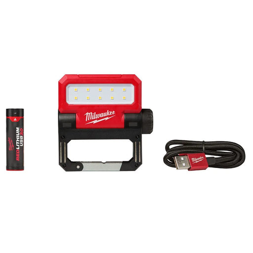 Milwaukee REDLITHIUM USB ROVER Rechargeable 550 Lumen Pivoting Flood Light (3.0Ah) Kit 2114-21