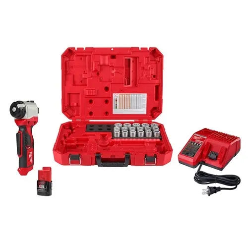 Milwaukee M12 Cable Stripper Kit with 17 Cu THHN / XHHW Bushings 2435CU-21S