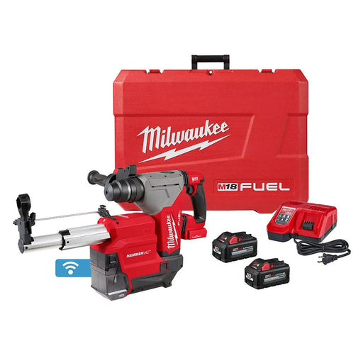 Milwaukee M18 FUEL 1-1/8" SDS Plus Rotary Hammer w/ ONE-KEY & HAMMERVAC Dedicated Dust Extractor XC6.0Ah Kit 2915-22DE