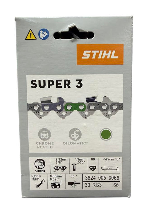 Stihl 3624 005 0066 Chainsaw Chain 18 In. 33RS3 66