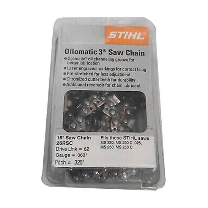 Stihl 3639 005 0062 Chainsaw Chain 16 In. 26RSC 62