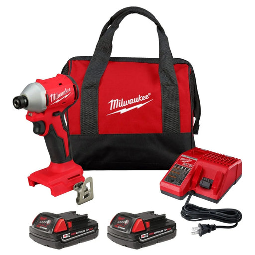 Milwaukee M18 Compact Brushless 1/4" Hex Impact Driver Kit 3650-22CT