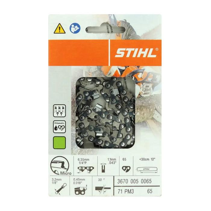 Stihl 3670 005 0065 Chainsaw Chain 12 In. 71PM3 65