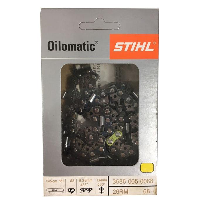 Stihl 3686 005 0068 Chainsaw Chain 18 In. 26RM 68