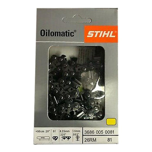 Stihl 3686 005 0081 Chainsaw Chain 20 In. 26RM 81