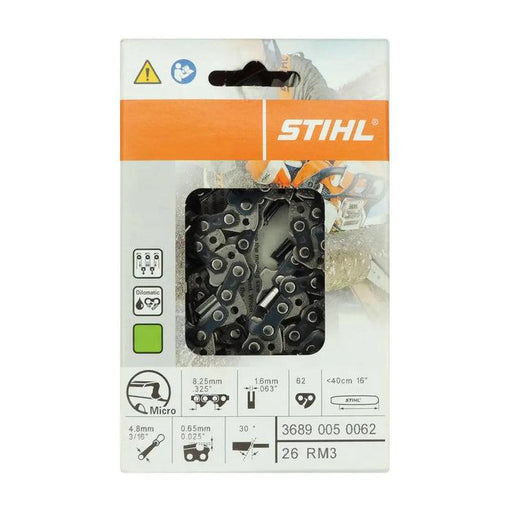 Stihl 3689 005 0062 Chainsaw Chain 16 In. 26RM3