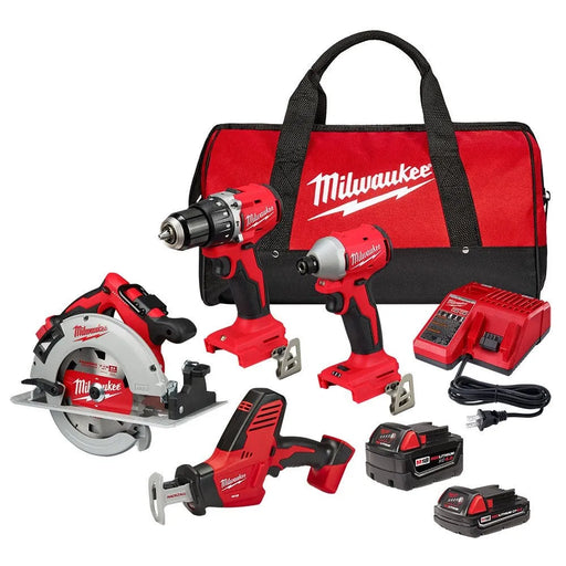 Milwaukee M18 4 Tool Combo Kit 3693-24CX