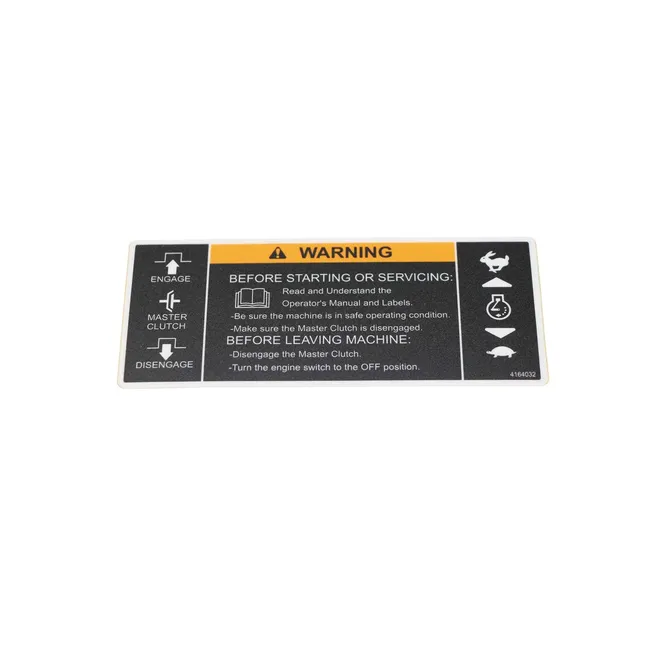 Bobcat 4164032 Control Panel Decal For Sod Cutters
