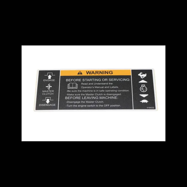 Control Panel Decal For Sod Cutters, 4164032