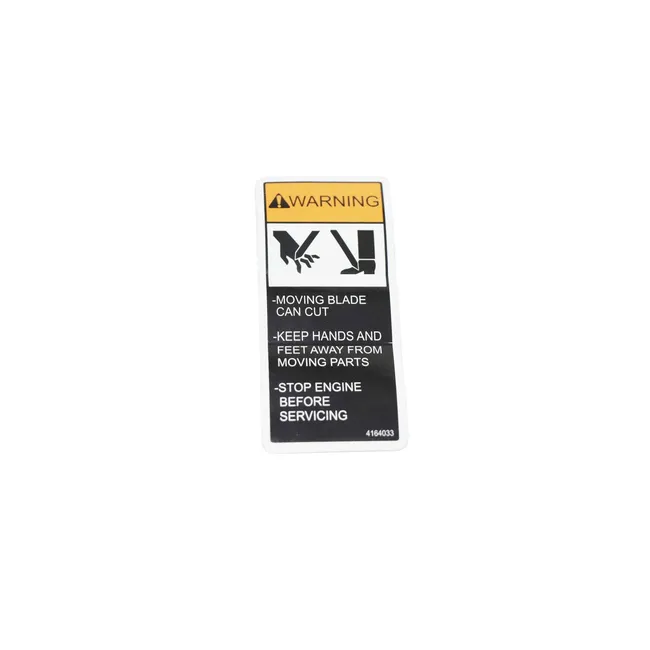 Side Arm Warning Decal For Sod Cutters, 4164033
