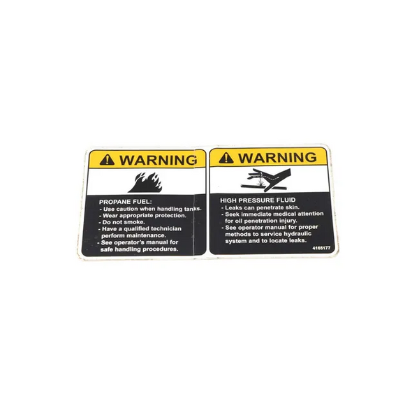 Bobcat 4165177 Fluid Warning Decal
