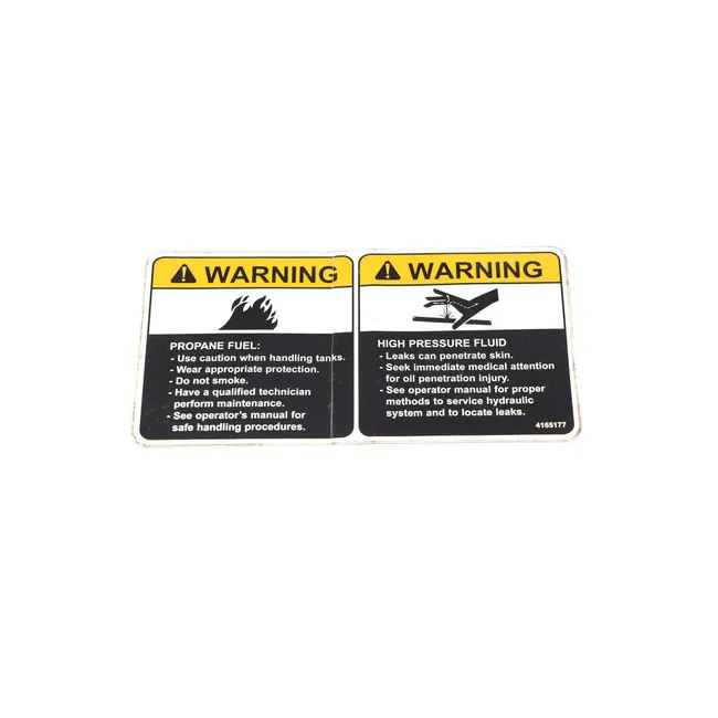 Bobcat 4165177 Fluid Warning Decal