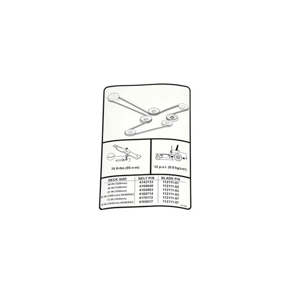 Bobcat 4171486 Information Decal Label
