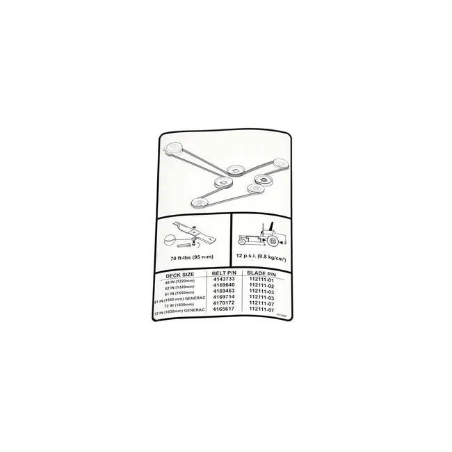 Bobcat 4171486 Information Decal Label
