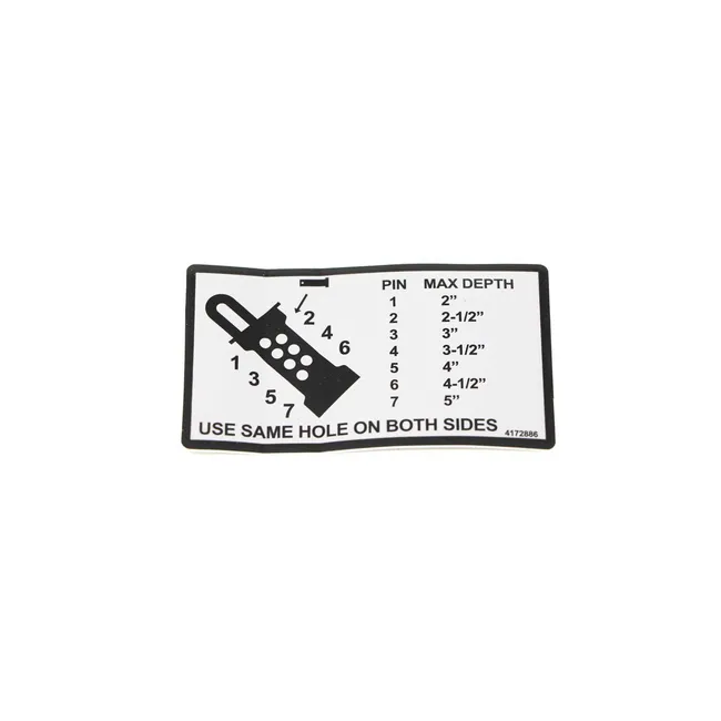 Bobcat 4172886 Control Decal For ZTS Stand-On Aerators