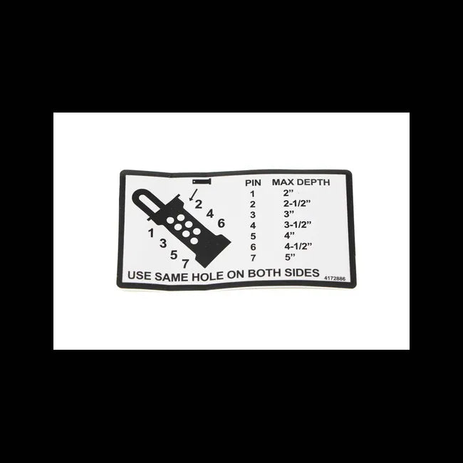 Control Decal For ZTS Stand-On Aerators, 4172886