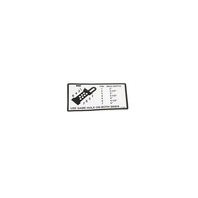 Bobcat 4172887 Control Decal For ZTS Stand-On Aerators