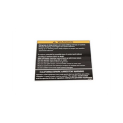 Warning Of Slopes And Spark Arrestor Decal For ZTS Stand-On Aerators, 4172911