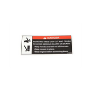 Danger Rotating Tines Decal For ZTS Stand-On Aerators, 4172914