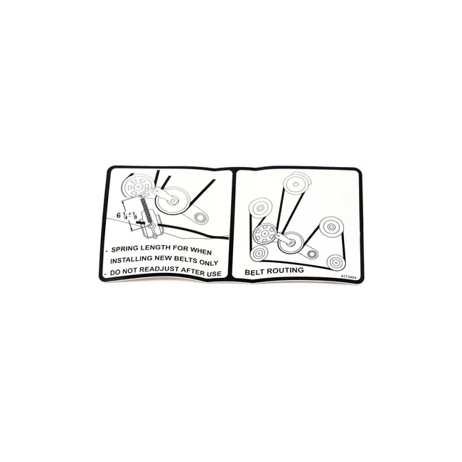 Bobcat 4173484 Decal Belt Route Spring