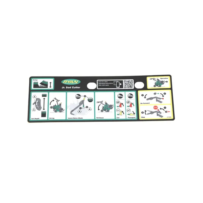 Bobcat 4175984 Instructions Decal For Sod Cutters