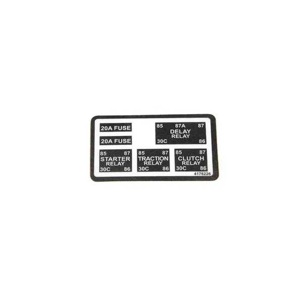 Bobcat 4176226 Relay Decal For ZT Zero-Turn Ride-On Mowers