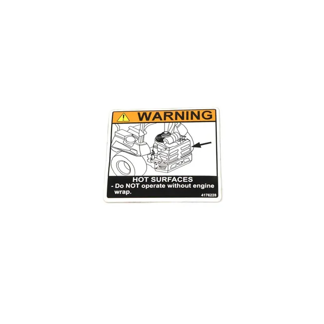 Bobcat 4176228 Warning Decal For ZT Zero-Turn Ride-On Mowers