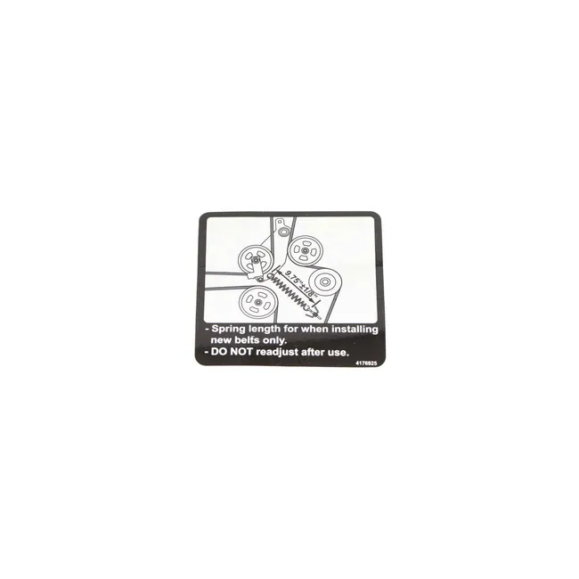 Bobcat 4176925 Spring Length Decal For ZT Zero-Turn Ride-On Mowers