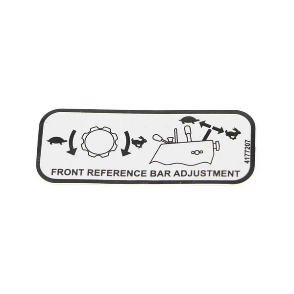 Bobcat 4177207 Adjustment Decal For ZS Zero-Turn Stand-On Mowers