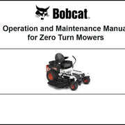 Bobcat 4178914ENUSPDF ZT2000 Mower Operation and Maintenance Digital Manual