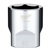 Milwaukee 1/2" Drive 30mm Standard 6-Point Chrome Socket 45-34-2030