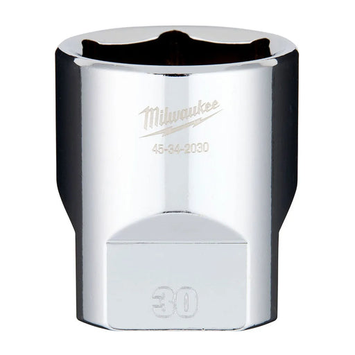 Milwaukee 1/2" Drive 30mm Standard 6-Point Chrome Socket 45-34-2030