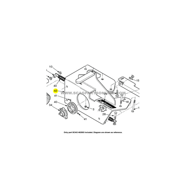 Scag  462553 GC-SCZ Blower Mount Frame with Decal