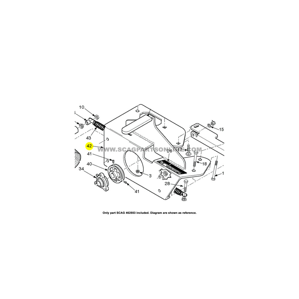 Scag  462553 GC-SCZ Blower Mount Frame with Decal