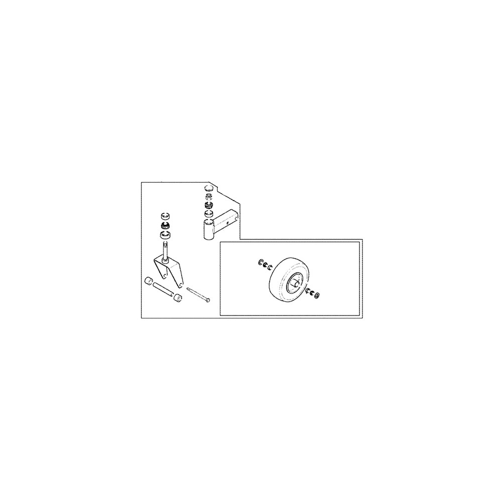 Scag  46984  -  CASTER WHEEL ASSEMBLY - SMT-52
