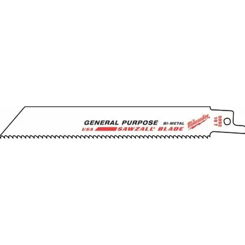 Milwaukee 8" 8/12 TPI Sawzall Blades General Purpose (50 Pack) 48-01-6093