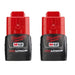 Milwaukee M12 Redlithium CP 1.5Ah Battery (2 Pack) 48-11-2411